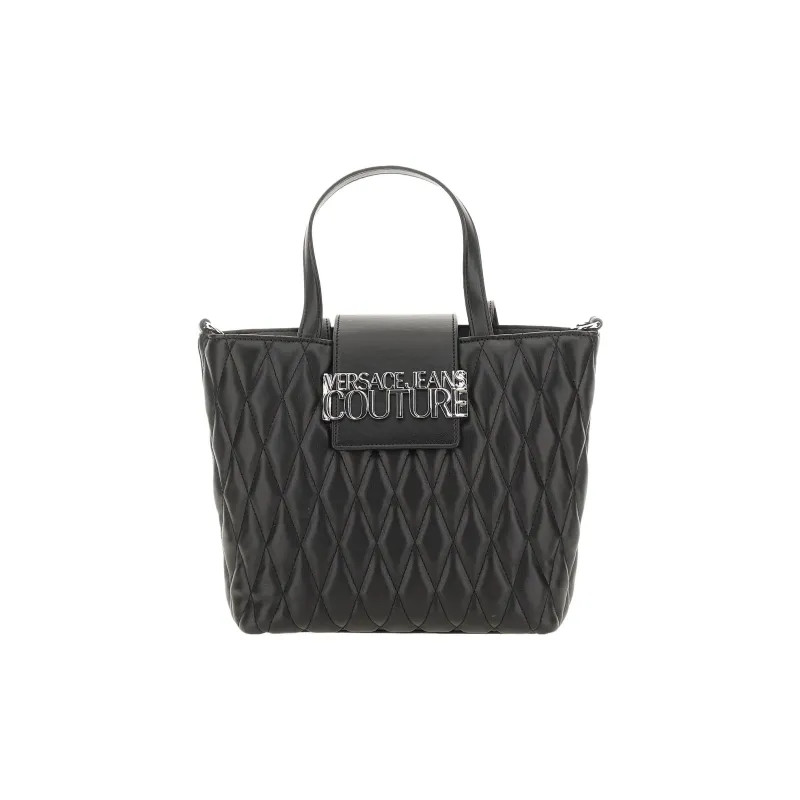 VERSACE JEANS COUTURE Cow Leather Portable Crossbody Bag, Shoulder Bag Women's Black-0