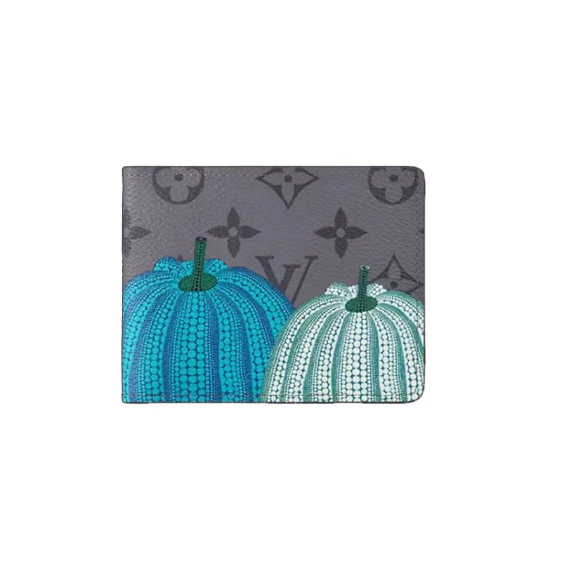 LOUIS VUITTON Lv X Yk Slender Wallet Pumpkin Print-0