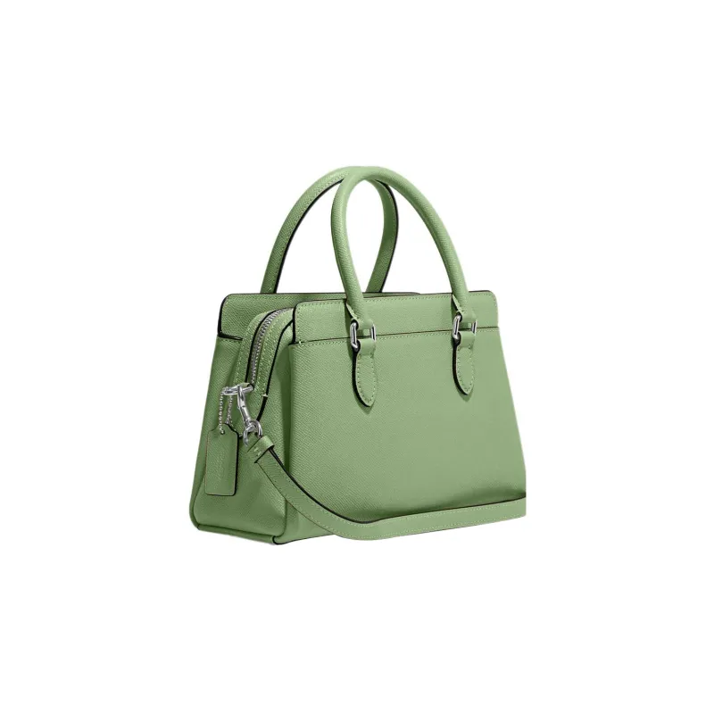 COACH Darcie Cross Grain Leather Shoulder Bag, Crossbody Bag, Handbag Medium Size Women's Grass Green-1