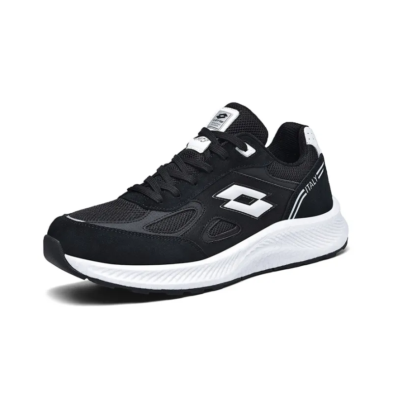 LOTTO Anti Slip Wear Resistant Low Top Casual Running Shoes Men's Black White-1