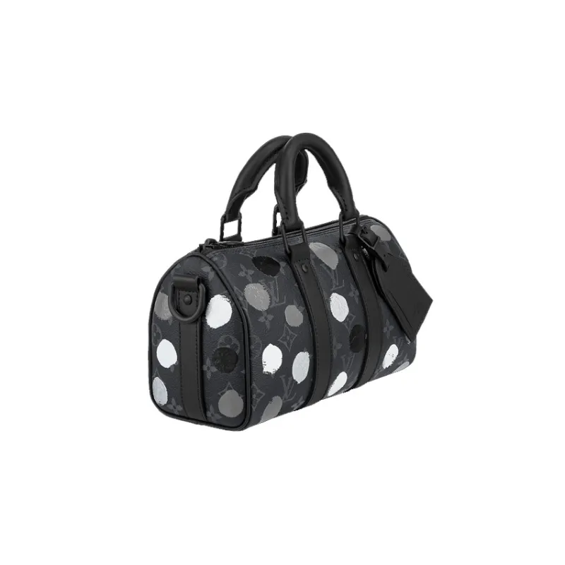 LOUIS VUITTON X Yayoi Kusama Keepall 25 Monogram Eclipse Black/Silver-1