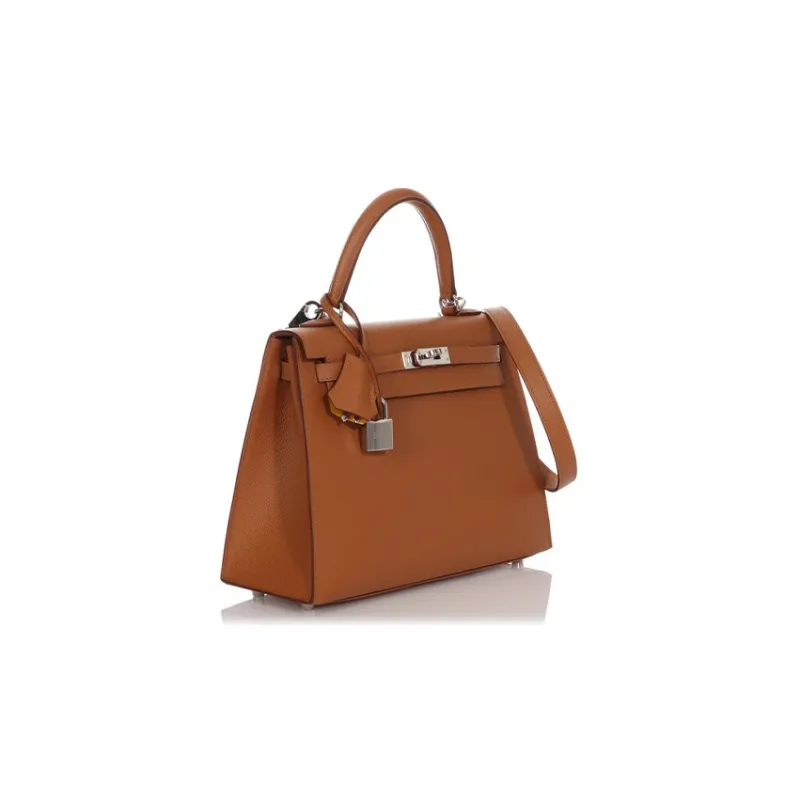 HERMES Kelly Epsom Leather Kelly Bag Handbag Women's 37 Gold Brown-2