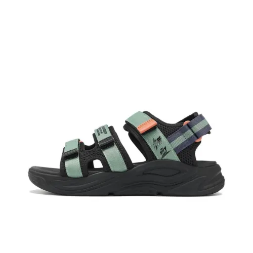 XTEP AG LVL UP 1 Beach Sandals Men Black/Green