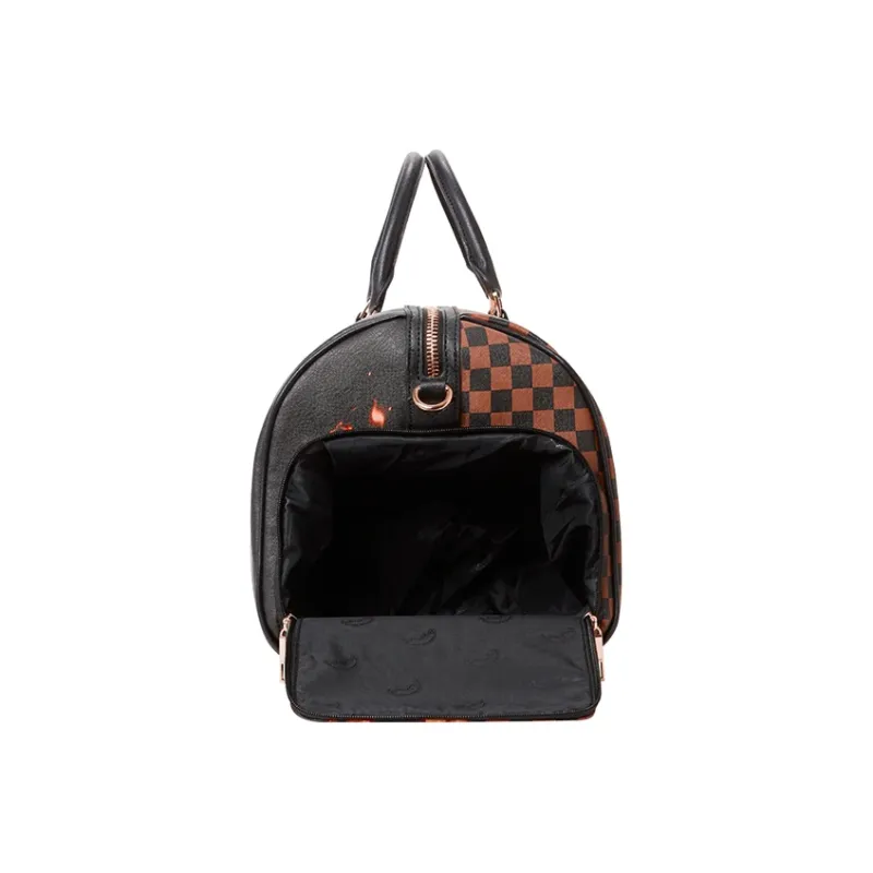 SPRAYGROUND PVC Travel Bag, Sneaker Bag, Handbag Tubas Unisex Brown-5