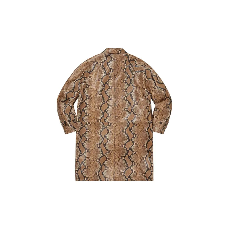 Supreme Leather Snake Trench Coat-1