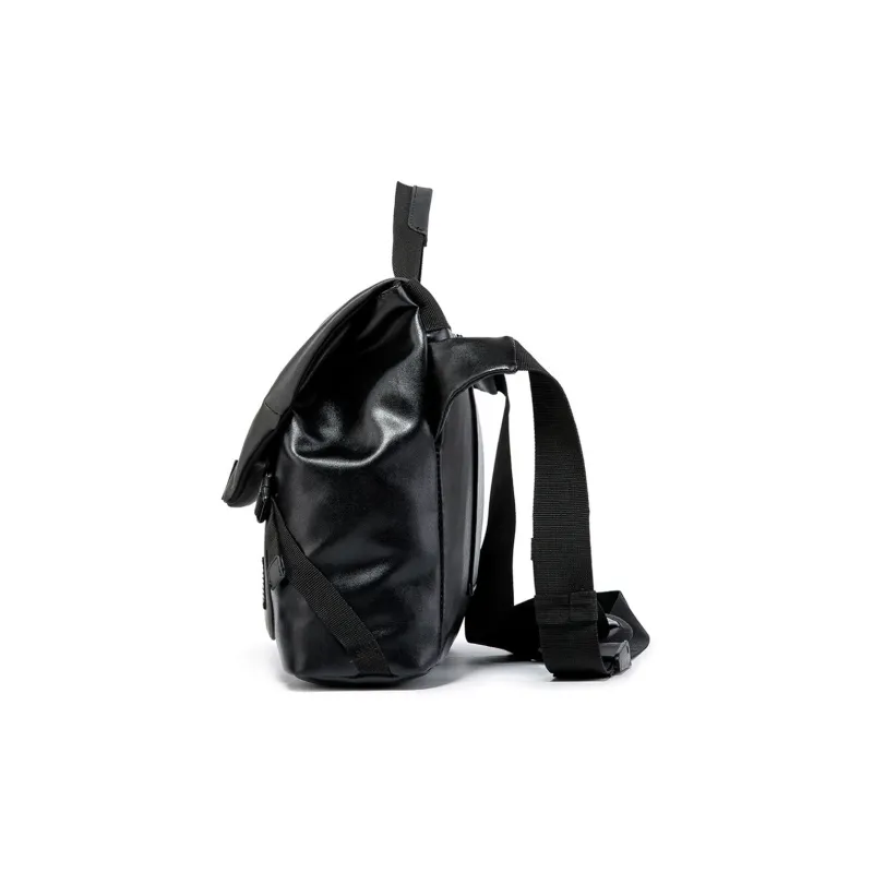 NOMK Leather Workwear Backpack Handbag Regular Unisex Black-2