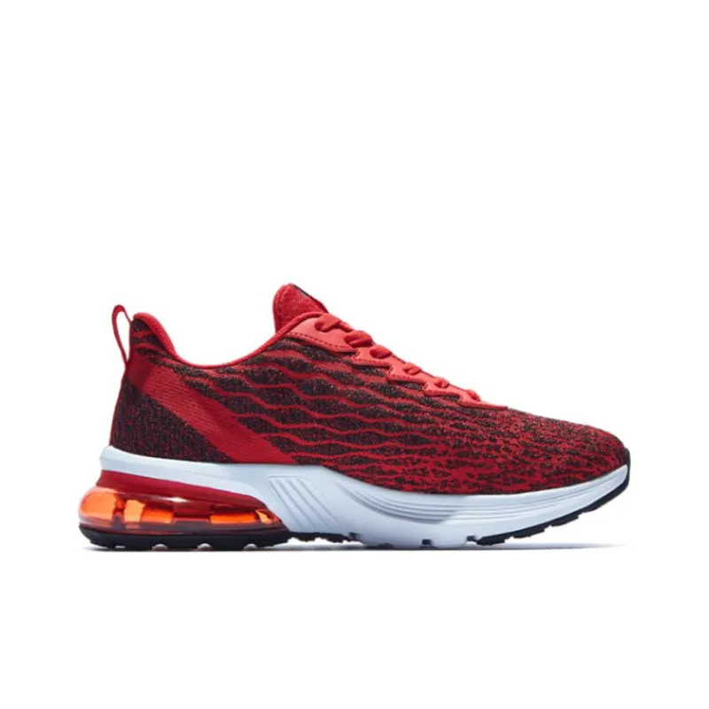 QIAODAN Anti Slip Wear Resistant Low Top Running Shoes Men's Black Red-1