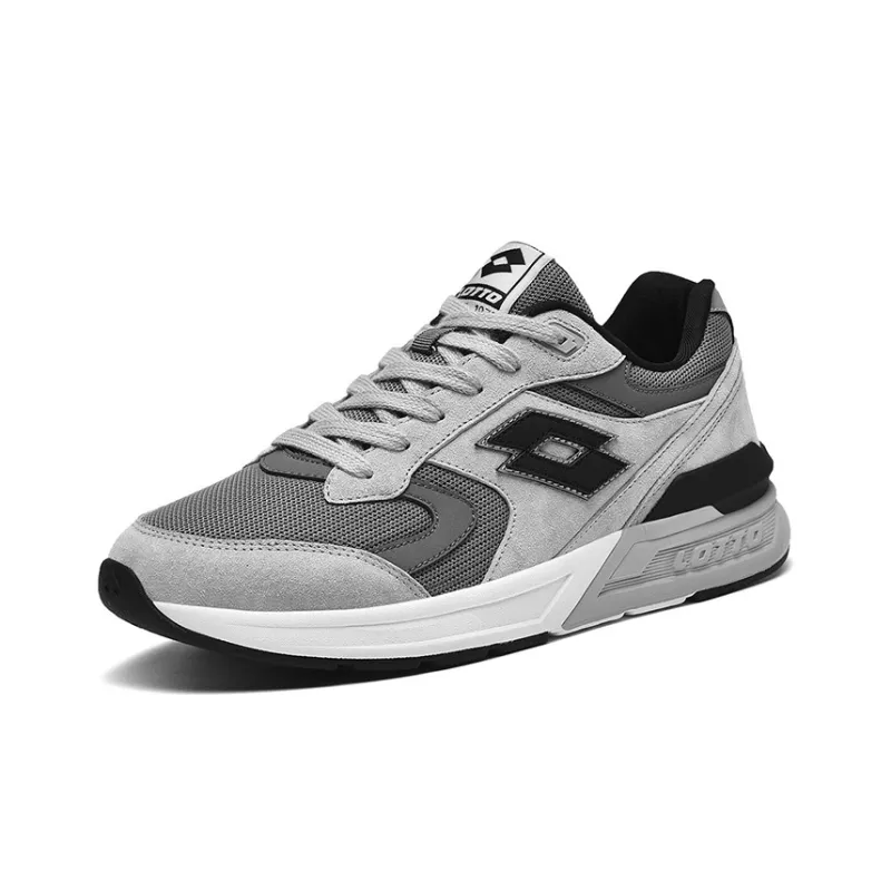 LOTTO Wear Resistant Low Top Casual Running Shoes Men's Gray-1