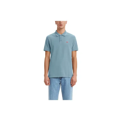 Levis Polo Shirts Men Uniform Blue