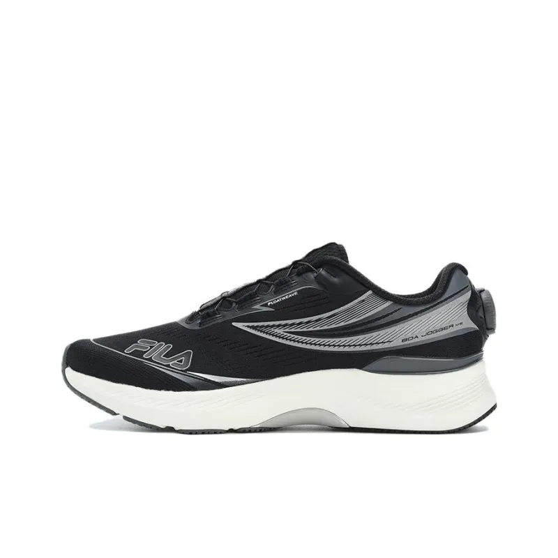 FILA BOA JOGGER M'S Anti Slip Wear Resistant Low Top Casual Running Shoes Men's Black Gray-0
