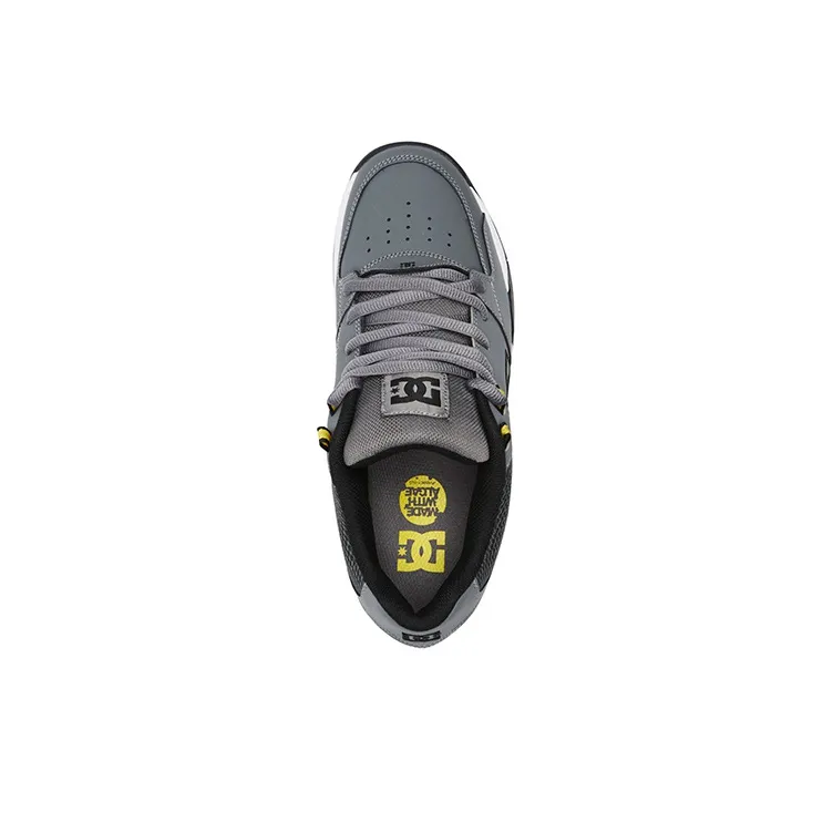 DC Shoes Versatile Anti Slip Wear Resistant Low Top Sports Casual Shoes Men's Gray-3