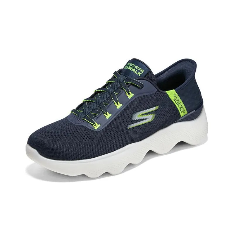 Skechers Go Walk Massage Fit 'Navy Lime'-2