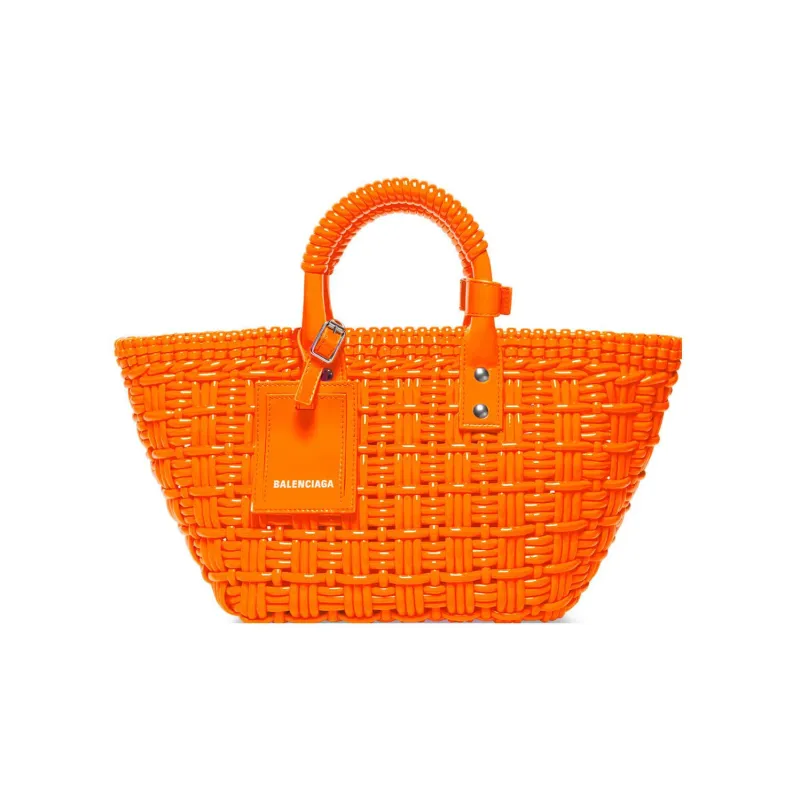 Balenciaga BISTRO Sheepskin Basket Bag Shoulder Bag Crossbody Bag Handbag Extra Small Women's Orange-0