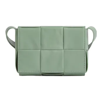 Bottega Veneta CASSETTE Cow Leather Small Block Small Square Bag Shoulder Bag Crossbody Bag Mini Women's Sage Green