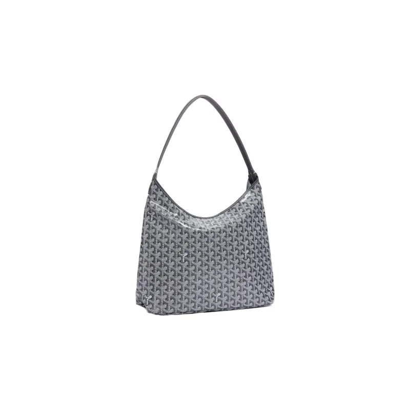 GOYARD Bohème Hobo Canvas With Leather Hobo Bag Shoulder Bag Shoulder Bag Regular Women's Gray/Pink Small Heart Edition-2