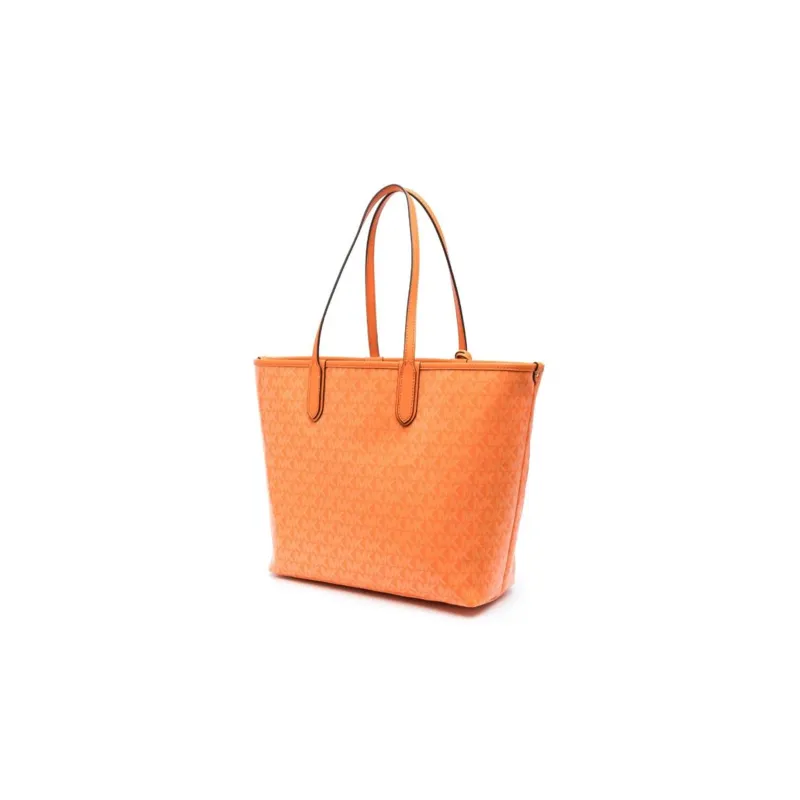 MICHAEL KORS Cotton Tote Bag Shopping Bag Handbag Shoulder Bag Women's Orange-2