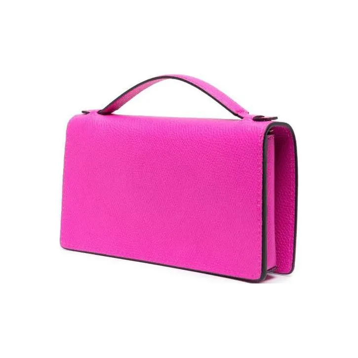 Valentino Vlogo Calfskin Handbag Shoulder Bag Crossbody Bag Wallets Women's Pink-1