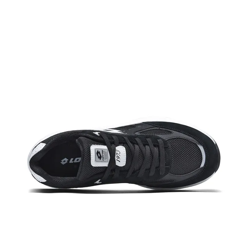 LOTTO Anti Slip Wear Resistant Low Top Casual Running Shoes Men's Black White-2