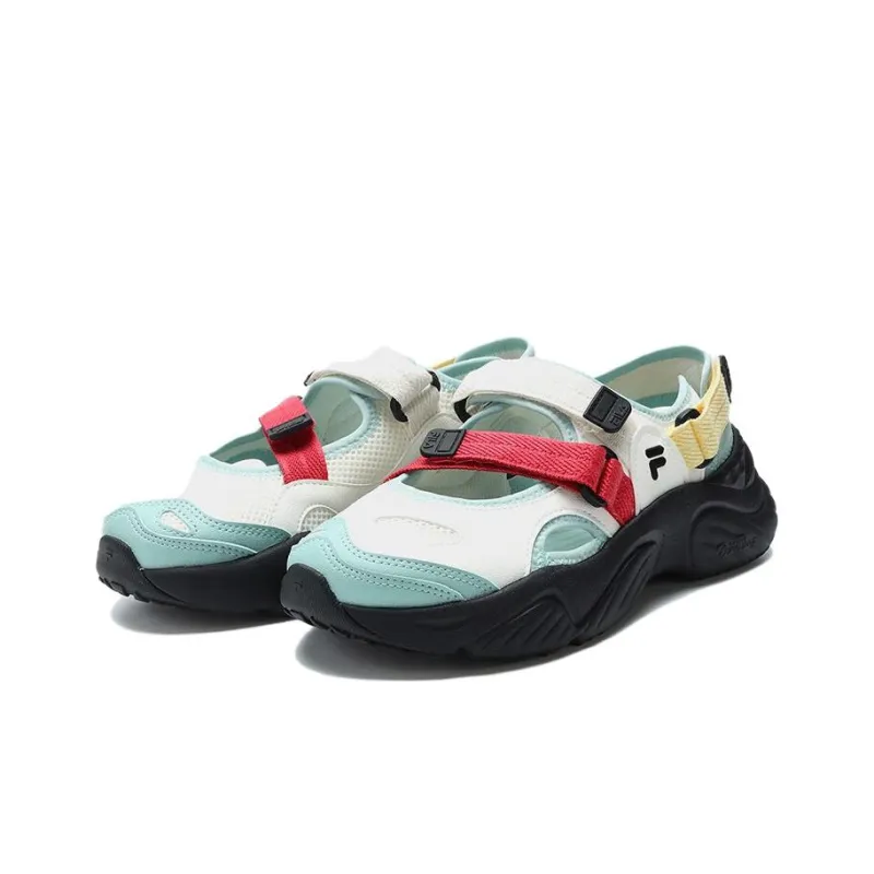 FILA FUSION Conch Sandals 'White Green Black' Women's-2