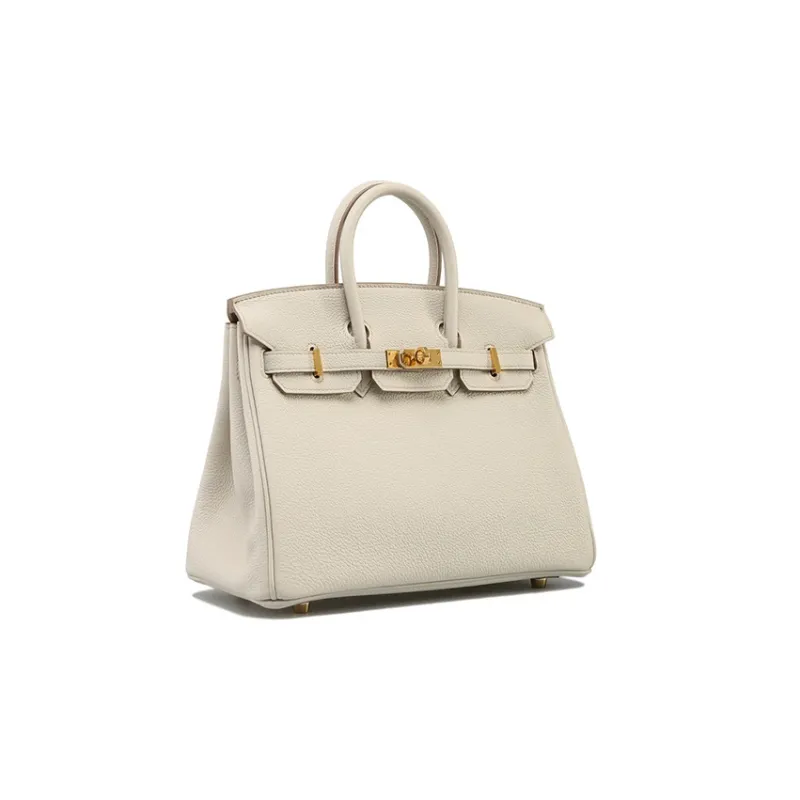 HERMES Birkin TOGO Leather, Cow Leather Birkin Bag Handbag Women's 8L Beton Glacier White-1