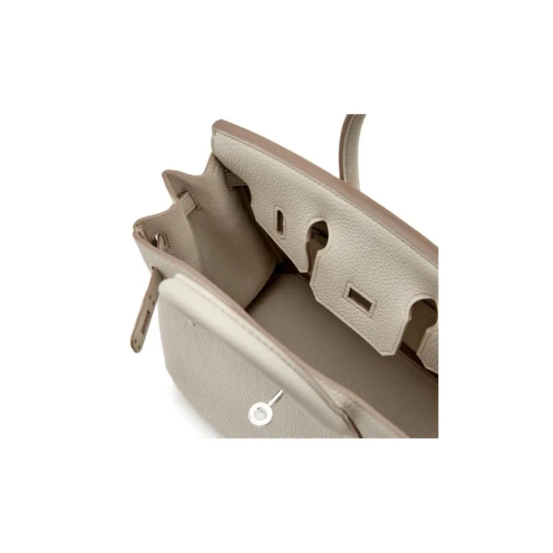 HERMES Birkin Togo Calfskin Birkin Bag Handbag Women's Carie Milkshake White-5