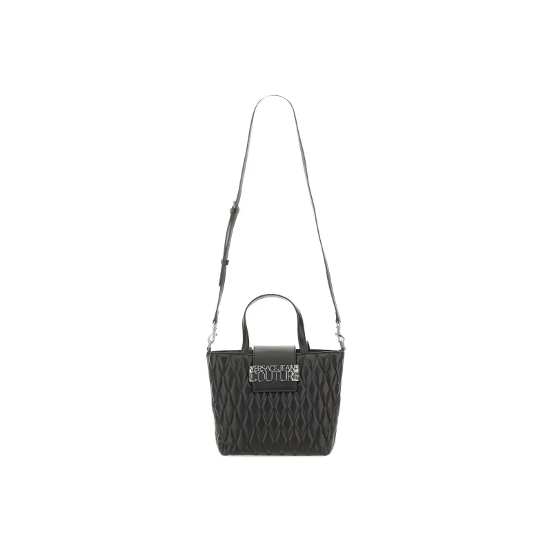 VERSACE JEANS COUTURE Cow Leather Portable Crossbody Bag, Shoulder Bag Women's Black-2