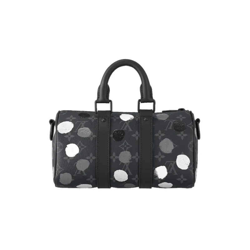 LOUIS VUITTON X Yayoi Kusama Keepall 25 Monogram Eclipse Black/Silver-2