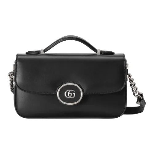 GUCCI Leather Handbag Shoulder Bag Crossbody Bag Mini Women's Black