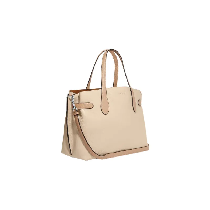 COACH Hanna Pebbled Leather Tote Bag Shopping Bag Shoulder Bag Crossbody Bag Handbag Large Size Women's Ivory Gray-1