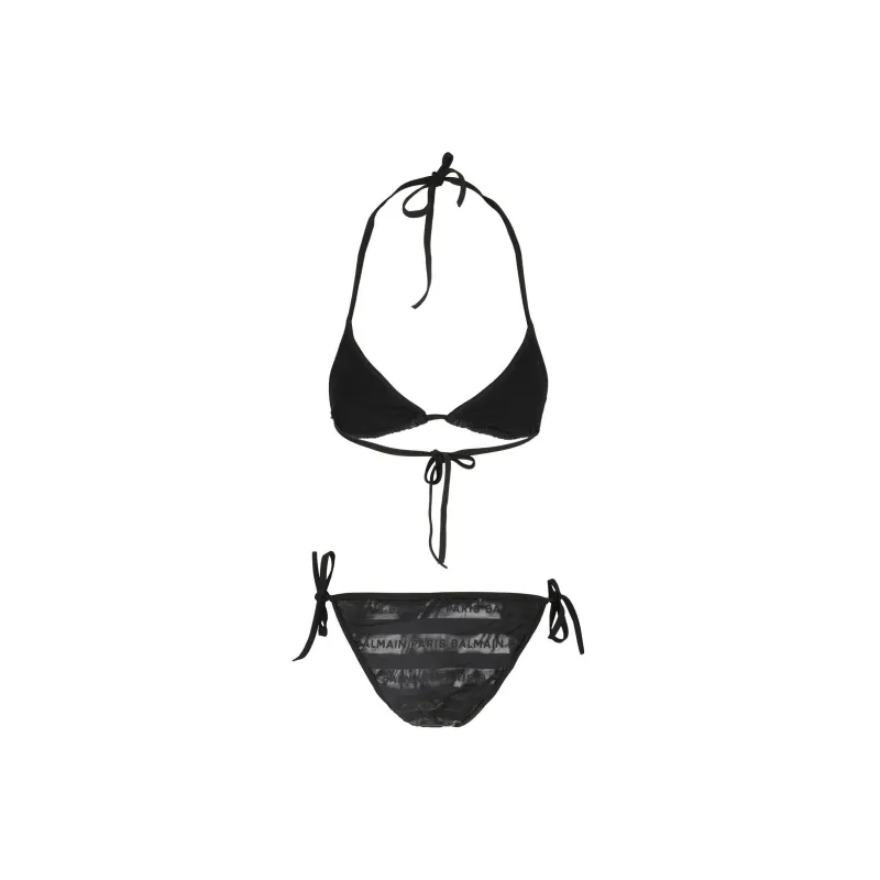 BALMAIN Logo Printed Two-Piece Bikini Set-1