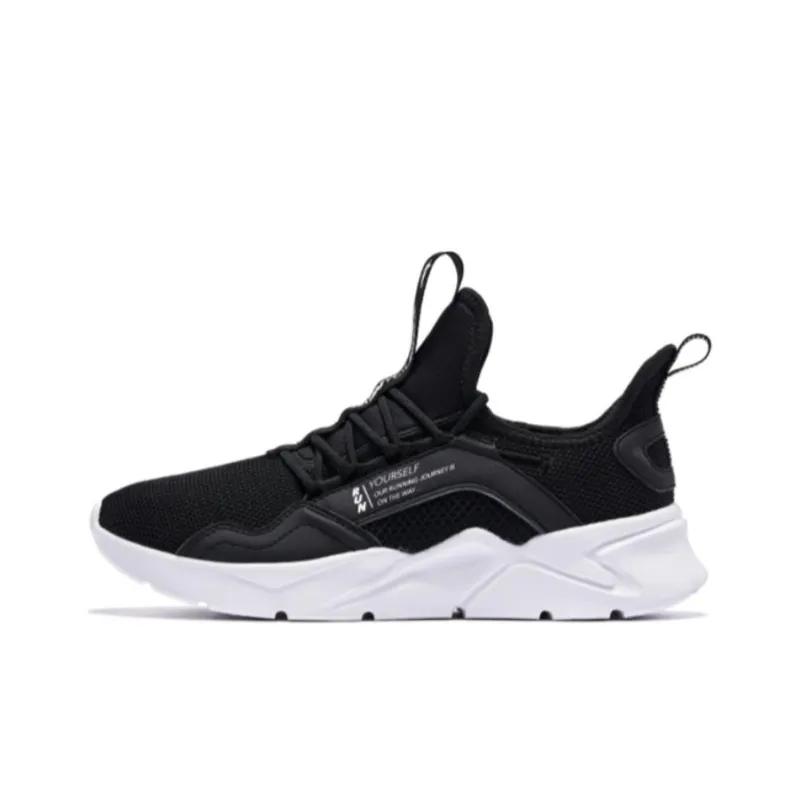 QIAODAN Anti Slip And Wear Resistant Breathable Low Top Casual Running Shoes Men's Black-0