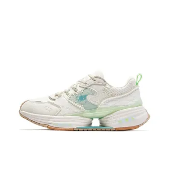 SHANXILISHIBOWUGUAN x QIAODAN Anti Slip Wear Resistant Low Top Running Shoes Women's White Green