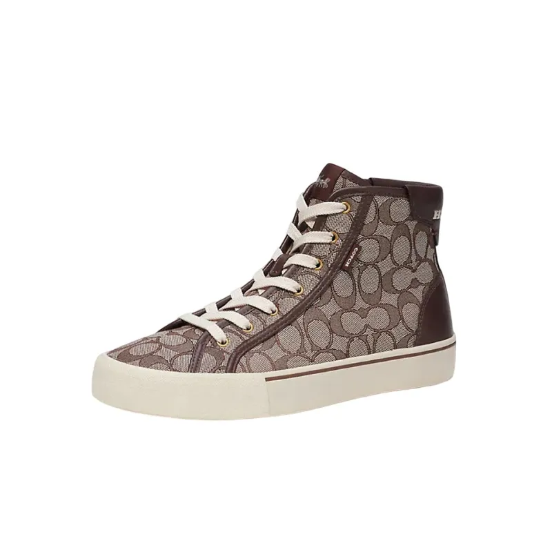 COACH High Top Stylish Skateboarding Shoes Men's Brown-0