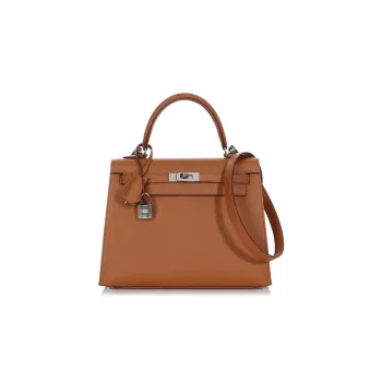 HERMES Kelly Epsom Leather Kelly Bag Handbags Women's 37 Gold Gold Brown