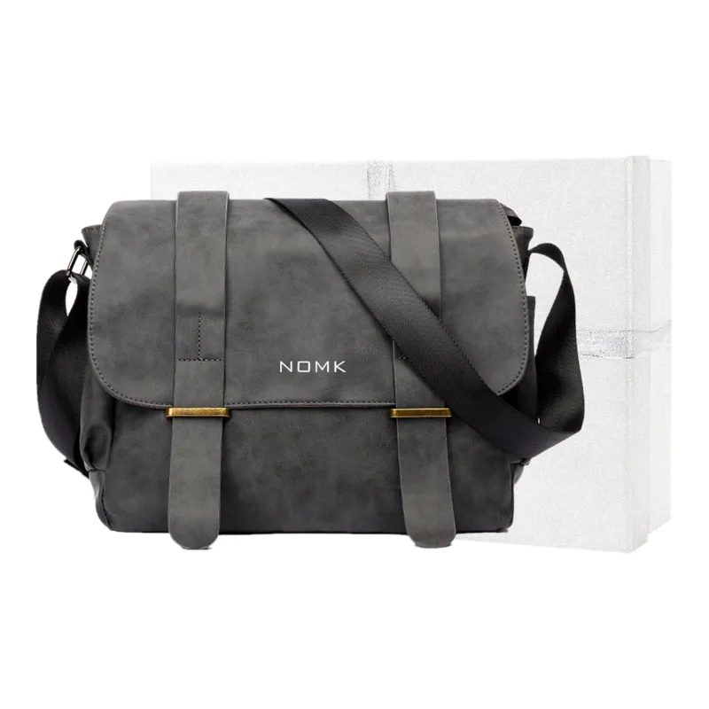 NOMK Canvas Canvas Bag Cycling Bag Messenger Bag Backpack Shoulder Bag Crossbody Bag Regular Unisex Gray/Khaki/Black-15