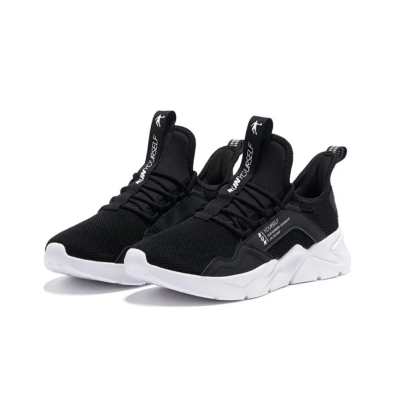 QIAODAN Anti Slip And Wear Resistant Breathable Low Top Casual Running Shoes Men's Black-2