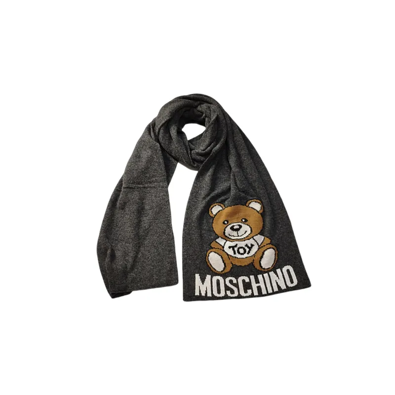 MOSCHINO Knit Scarves Unisex Gray-0