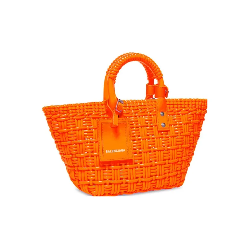Balenciaga BISTRO Sheepskin Basket Bag Shoulder Bag Crossbody Bag Handbag Extra Small Women's Orange-2