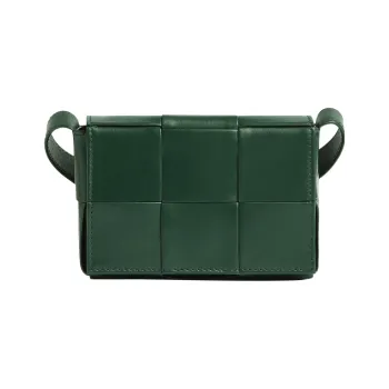 Bottega Veneta CASSETTE Cow Leather Small Block Small Square Bag Shoulder Bag Crossbody Bag Mini Men's Rain Tree Green