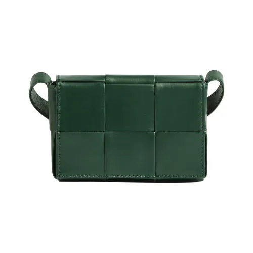 Bottega Veneta CASSETTE Cow Leather Small Block Small Square Bag Shoulder Bag Crossbody Bag Mini Men's Rain Tree Green