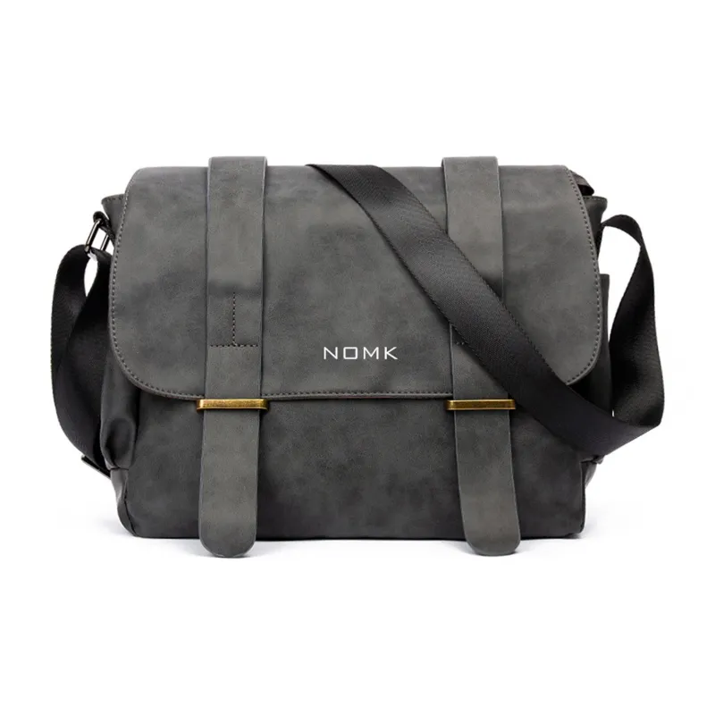 NOMK Canvas Canvas Bag Cycling Bag Messenger Bag Backpack Shoulder Bag Crossbody Bag Regular Unisex Gray/Khaki/Black-13