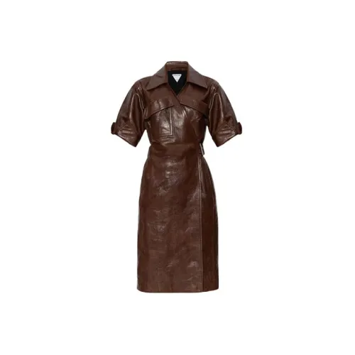 Bottega Veneta Short-Sleeved Dresses Women's Brown