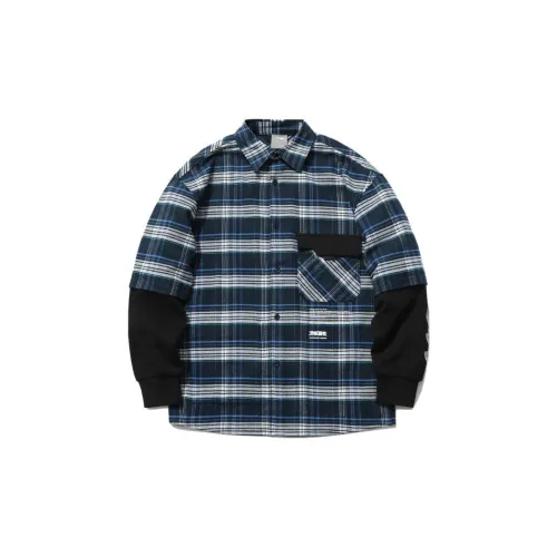 LINING Skateboard Shirts Unisex Blue Check