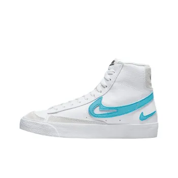 Nike Blazer '77 'Cut Out Aqua' Durable Breathable Mid Top Skateboard Shoes GS White Blue