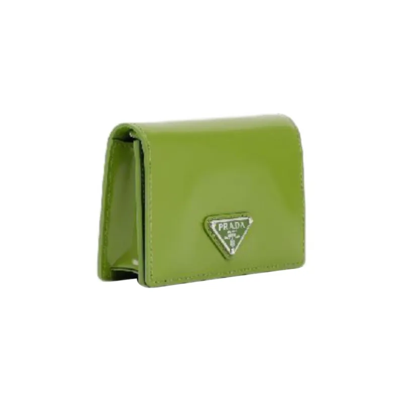 PRADA Calfskin Shoulder Bag Crossbody Bag Wallets Women's Green-1