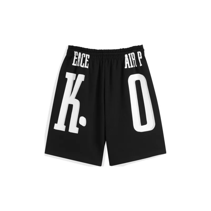 Everlast X PEACEBIRD MEN EVERLAST Casual Shorts Unisex Black-1