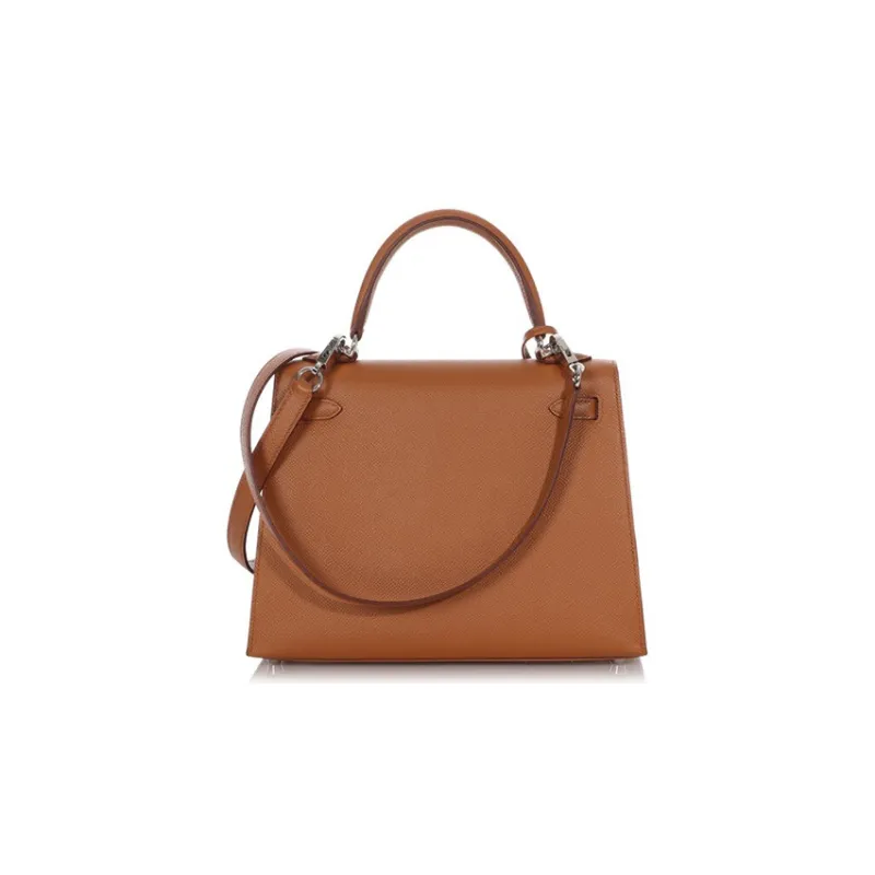 HERMES Kelly Epsom Leather Kelly Bag Handbag Women's 37 Gold Brown-3