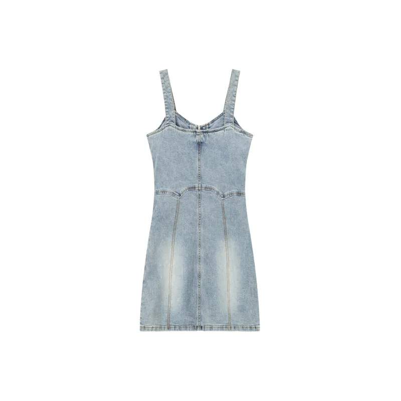 CHUU Sleeveless Dresses Women's Denim Blue-1