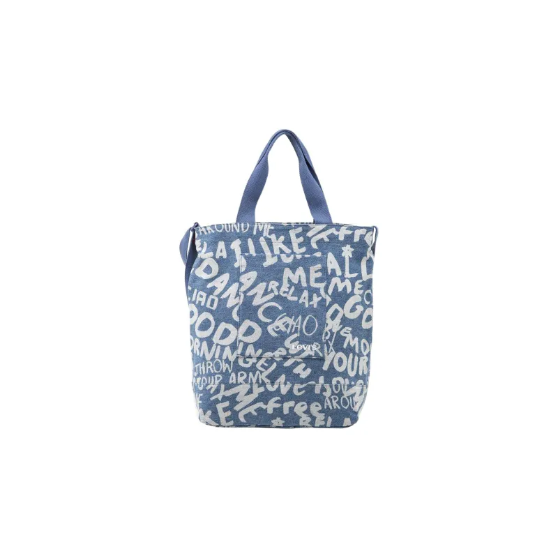 Levi’s Cotton Tote Bag Shopping Bag Shoulder Bag Crossbody Bag Handbag Men's Light Blue-0