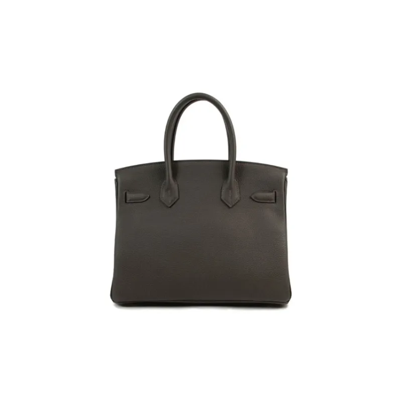 HERMES Birkin Togo Calfskin Birkin Bag Handbags 30 Women's Gray Green-3